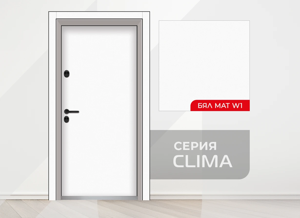 Входна врата Unison Bacic, Бял Мат, цвят W1